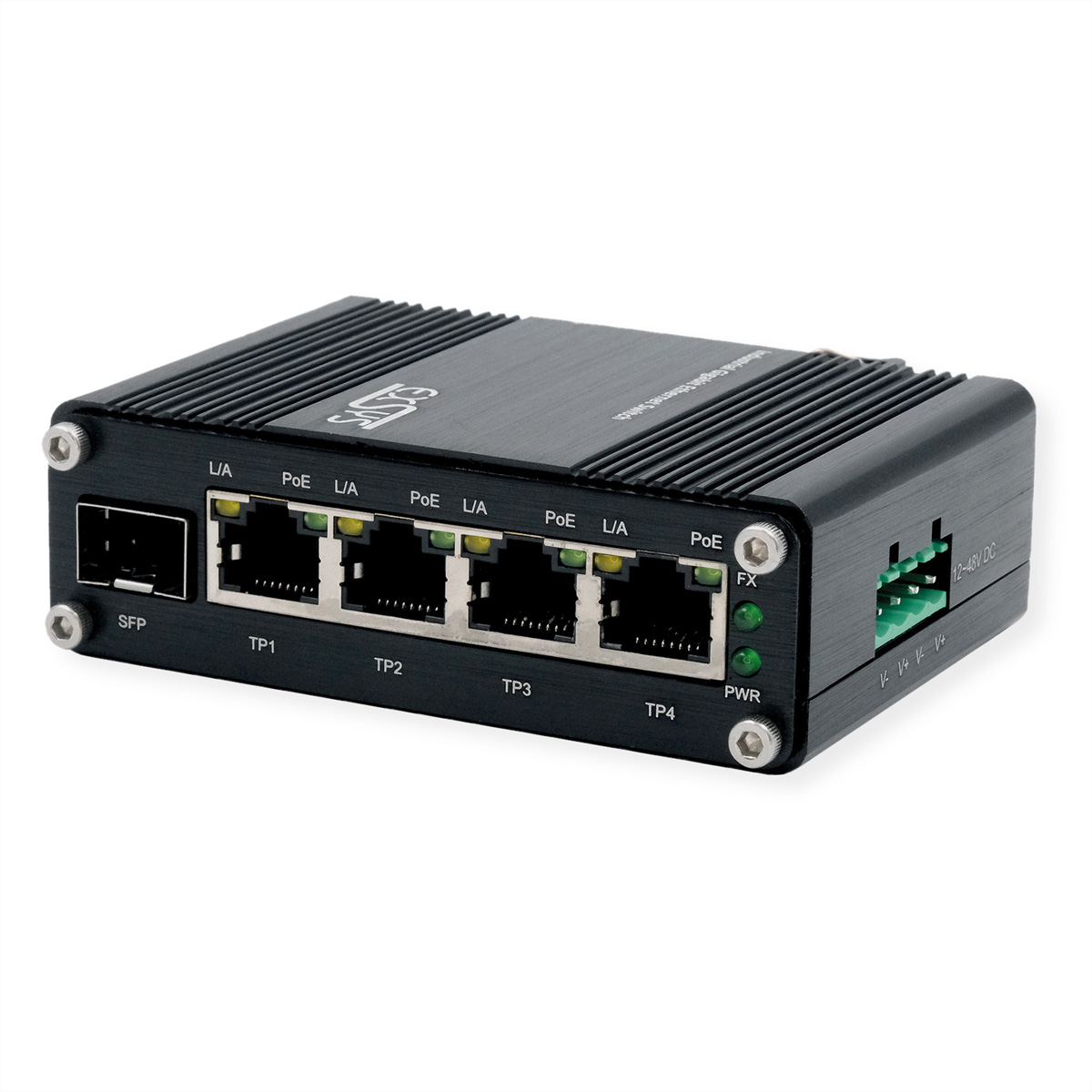 Exsys EX-62020POE-SFP Mini PoE+ Switch 5-Port 1 Gbps mit SFP