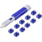Renkforce RJ45 LAN Port Schloss RF-4695234 10er Set Silber-Blau inkl. 1 Schlüssel RF-4695234 (RF-4695234)