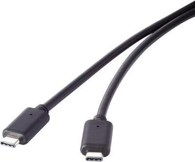 Renkforce USB 3.1 Gen 2 Anschlusskabel [1x USB-C™ Stecker - 1x USB-C™ Stecker] 0.50 m Schwarz vergoldete Steckkontakte Renkforce (1460356)