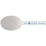 MAUL Neodym-Magnet selbstklebend, Durchmesser: 10 x (H)1 mm nickel, Haftkraft: 0,5 kg, eine Seite selbstklebend, eine - 1 Stück (6167196)