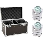 EUROLITE Set 2x LED TMH-X4 Moving-Head Wash Zoom ws + Case (20000953)