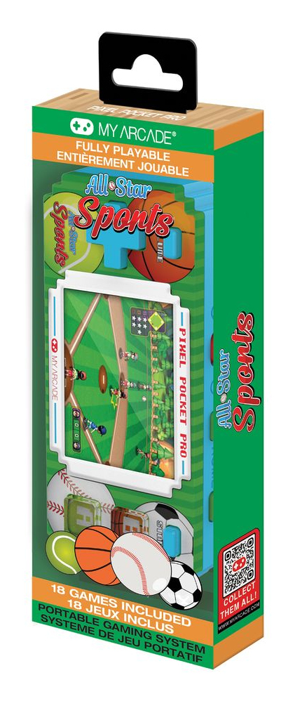 dreamGEAR My Arcade Pixel Pocket Pro All-Star Sports Tragbare Spielkonsole 2" Grün