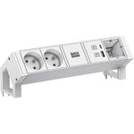 Bachmann Steckdosenleiste DESK2 ALU WHITE 937.415 (937.415)