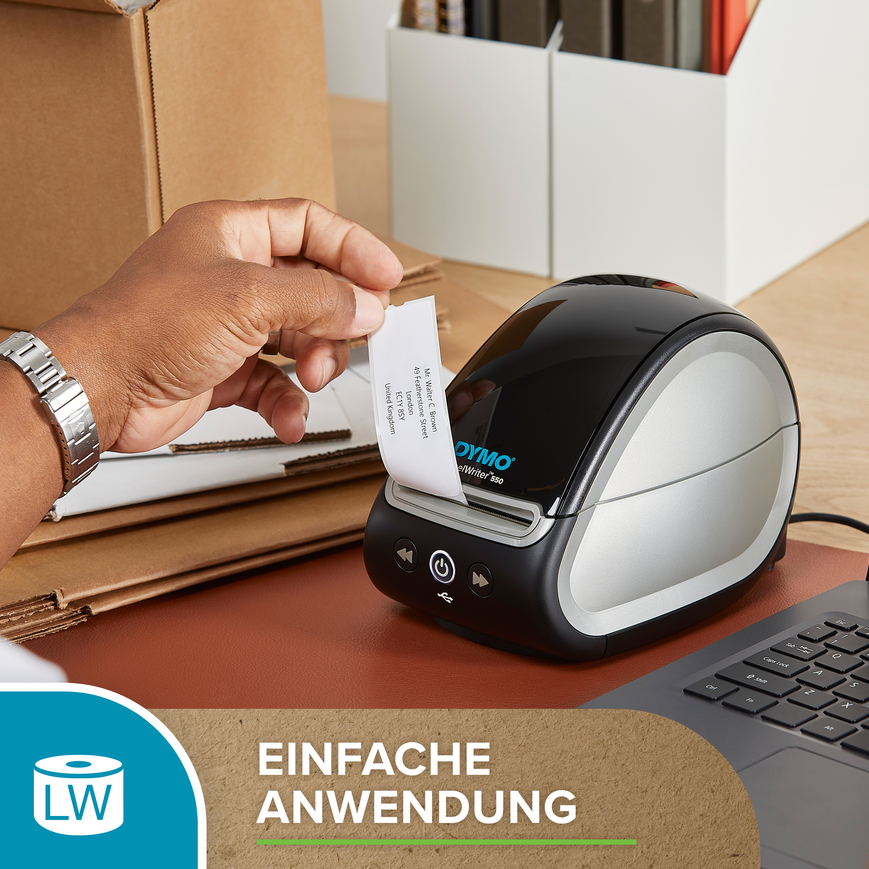 DYMO LabelWriter DURABLE Etiketten 25 x 54 mm Weiß