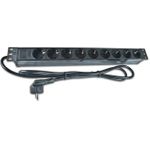 Wirewin 19\" 1HE Steckdosenleiste mit 9x Schuko-Buchsen (NVL9)