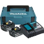 Makita DC18RC Batterieladegerät + Batterie 2 x (197952-5)