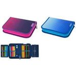 herlitz Schüleretui "Dip Dye pink/lila", 31-teilig aus Polyester, Maße: (B)205 x (T)140 x (H)38 mm, 2 Klappen, - 1 Stück (400205910)