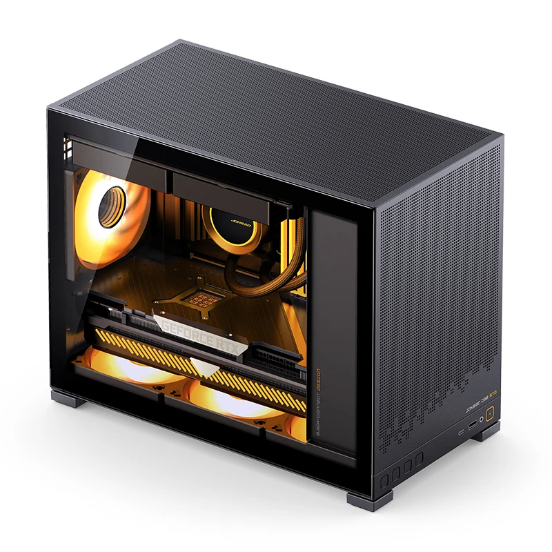 Jonsbo D32 STD mATX Mini Tower Tempered Glass Schwarz