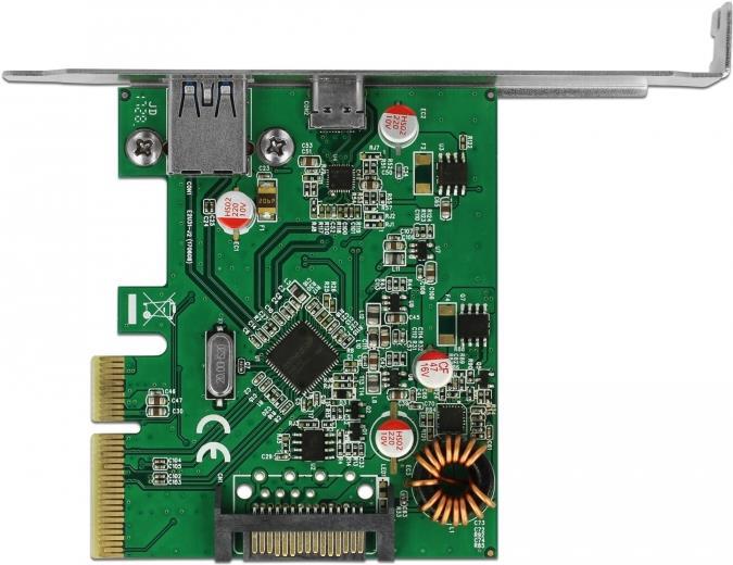 Delock PCI Express x4 Karte zu 1 x extern USB Type-C™ Buchse + 1 x 