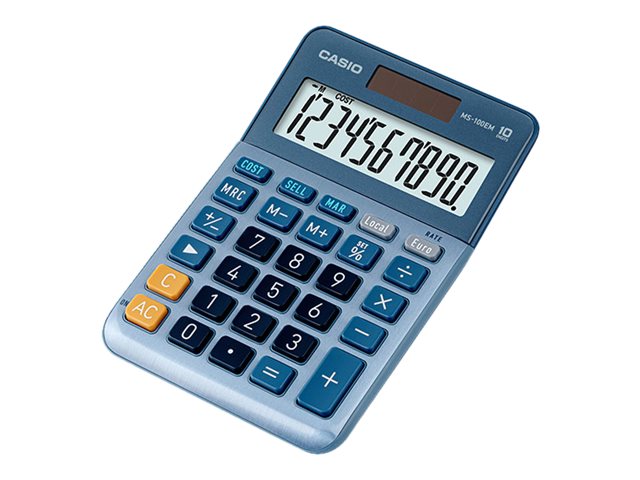 Casio MS-100EM Taschenrechner 10 Stellen LCD Blau