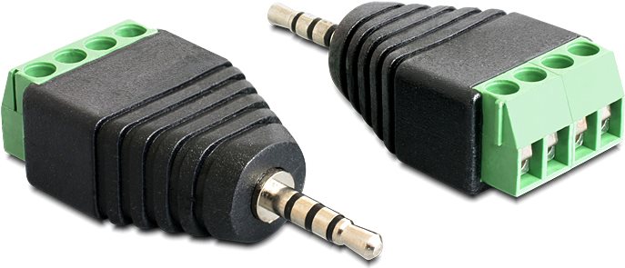 Delock Adapter Klinke Stecker 2,5 mm > Terminalblock 4 Pin (65454)