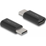 DeLOCK Adapter SuperSpeed USB 10 Gbps (USB 3.2 Gen 2) USB Type-C Stecker zu Buchse Portschoner schwarz (60034)