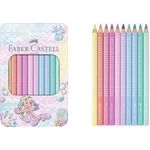 FABER-CASTELL Dreikant-Buntstifte Jumbo SPARKLE, 10er Etui Buntstifte mit ergonomischer Dreikantform, Soft-Grip-Zone, - 1 Stück (210910)
