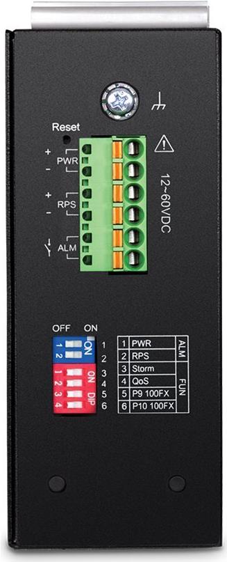 TRENDnet TI-G102I Industrial Gigabit L2 Managed 10-Port DIN-Rail Switch Schwarz