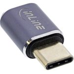 InLine® USB4 Adapter, USB Typ-C Stecker/Buchse, Aluminium, grau (35900A)