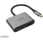 Akasa USB Typ C 2-In-1 Display-Adapter (AK-CBCA23-18BK)