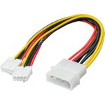 S/CONN maximum connectivity PC-Stromversorgungskabel, intern, Stecker 13,30cm (5,25") - 2 x Buchse 3.5", 0,2m (78234-HQ)