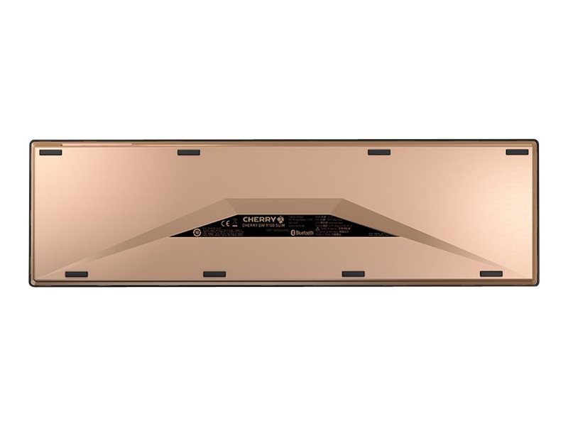 Cherry DW 9100 SLIM Tastatur-und-Maus-Set RF Wireless + Bluetooth Pan Nordic Schwarz/Bronze