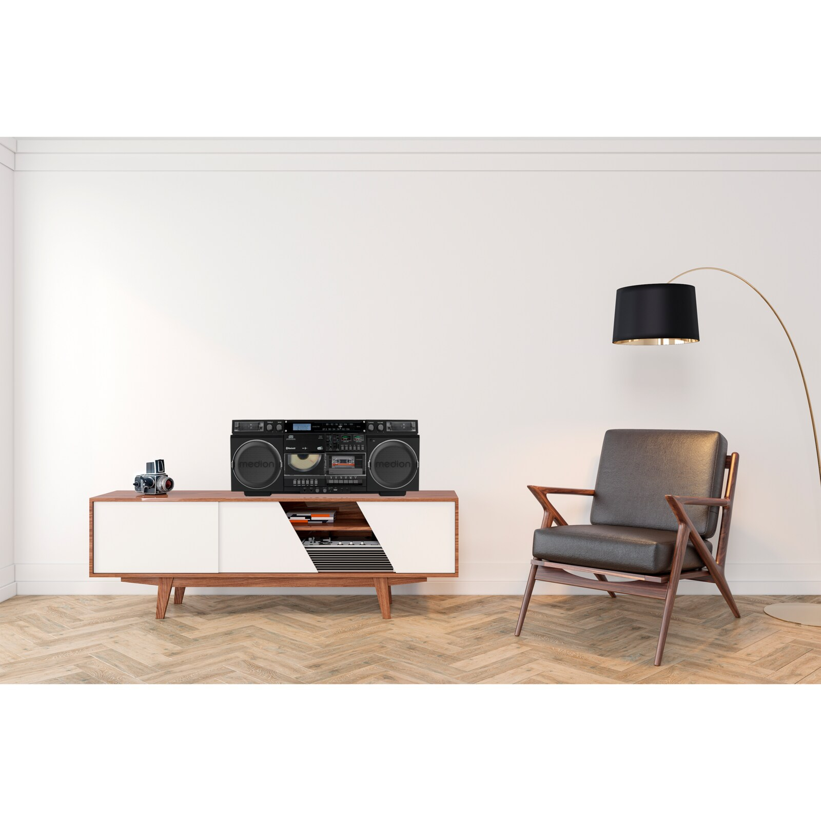 Medion LIFE P66538 Retro-Boombox Schwarz