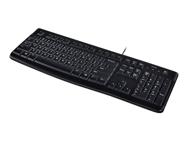 Logitech K120 Kabelgebundene Tastatur USB AZERTY Belgien Schwarz