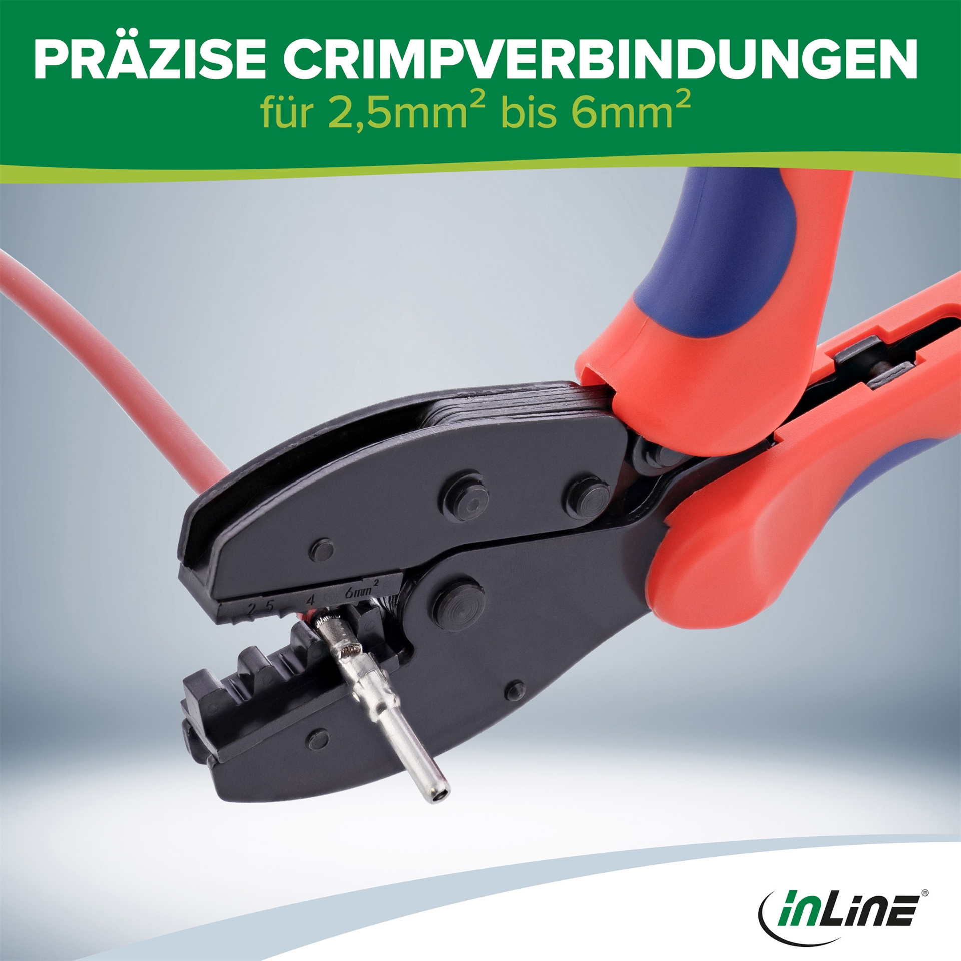 InLine® Crimpzange für Solar Photovoltaik (PV4, MC4) Steckverbinder (94100)