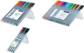 STAEDTLER Fineliner triplus, farbig sortiert, 10er Etui Strichstärke: 0,3 mm, dreieckig, DRY SAFE, S