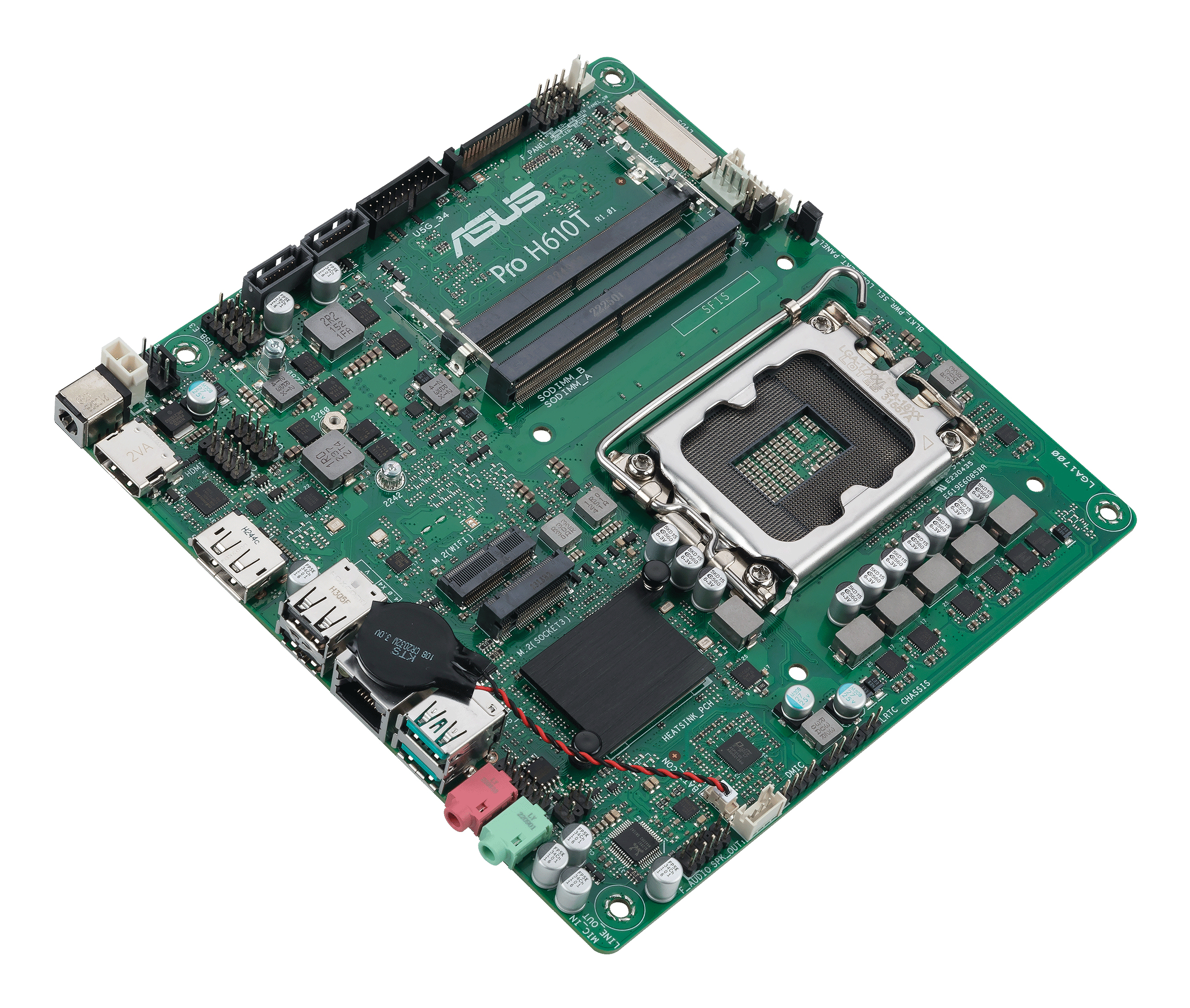 ASUS Pro H610T-CSM Mainboard Thin Mini-ITX Intel H610 LGA1700 DDR5 Gold
