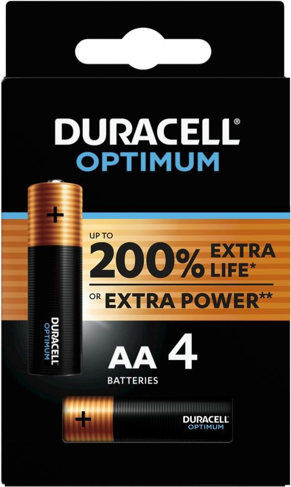 Duracell Batterie Optimum AA, 4er-Pack (00192925)