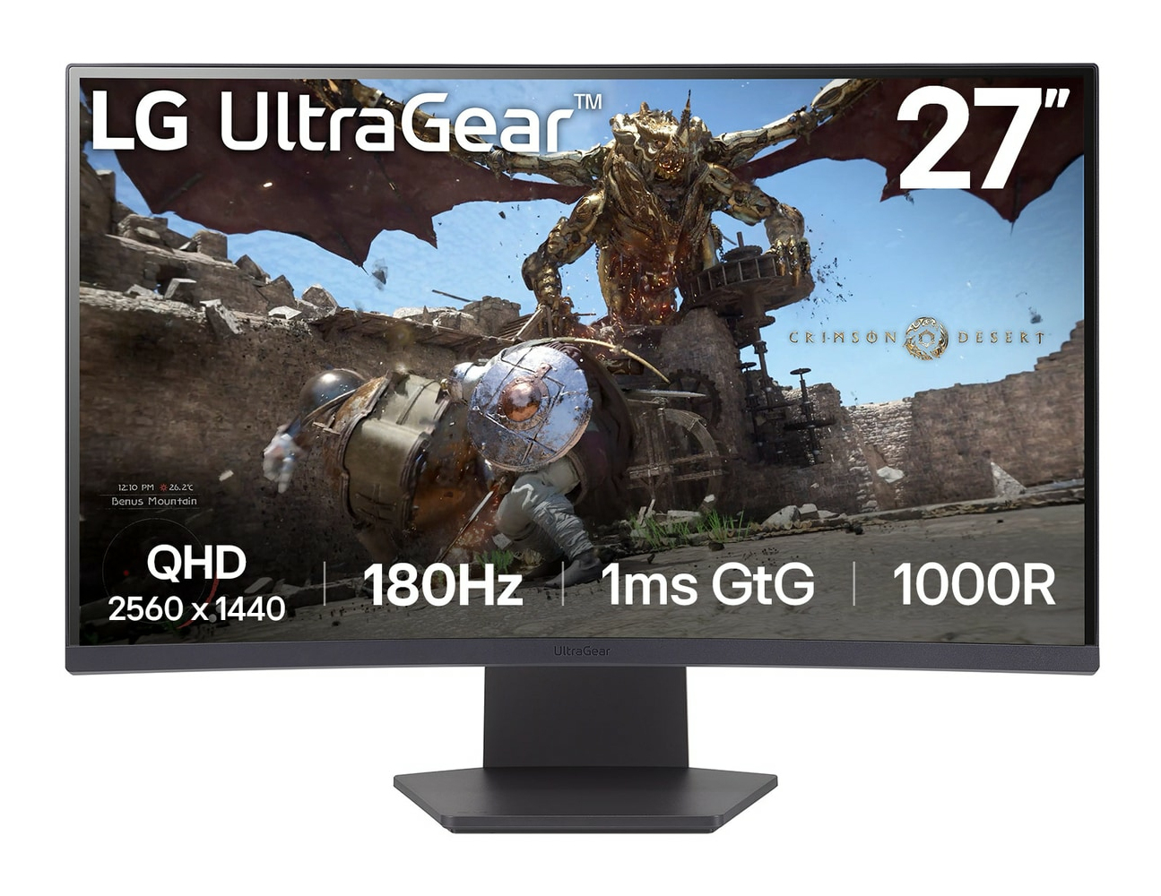 LG UltraGear 27GS60QC-B 27" 2560 x 1440 180 Hz Schwarz