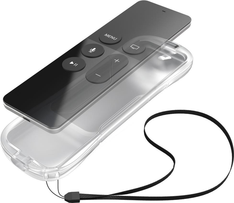 Hama Silikon-Schutzhülle für Apple TV 4 Siri Remote, Transparent (00176759)