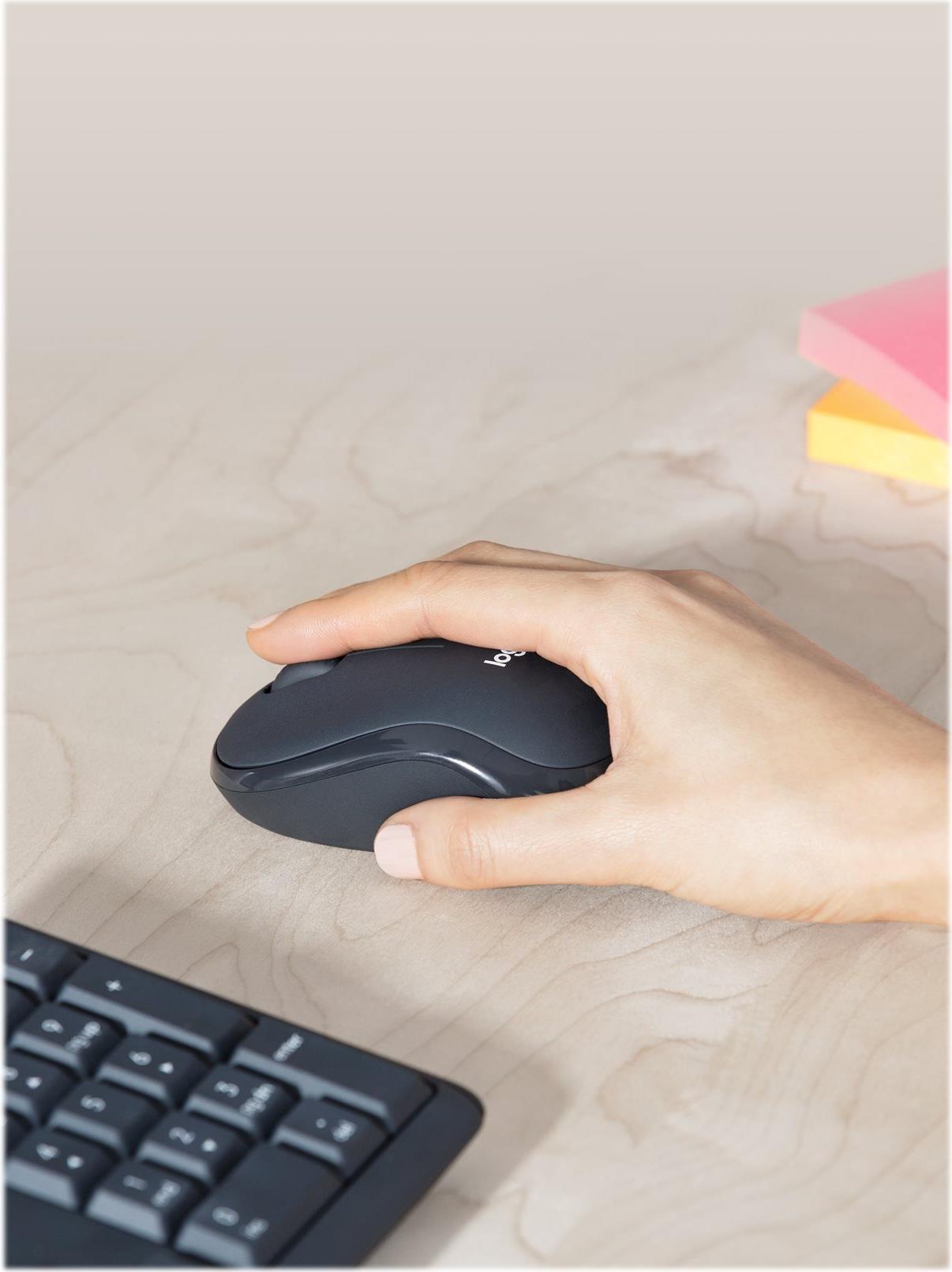 Logitech MK295 Silent Tastatur-und-Maus-Set kabellos 2.4 GHz Graphite