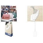 kangaro Warenanhänger, 15 x 24 mm, weiß, 500 Stück hochwertiger Karton-Anhänger, robuste Aufhängeöse - 1 Stück (K-700102)