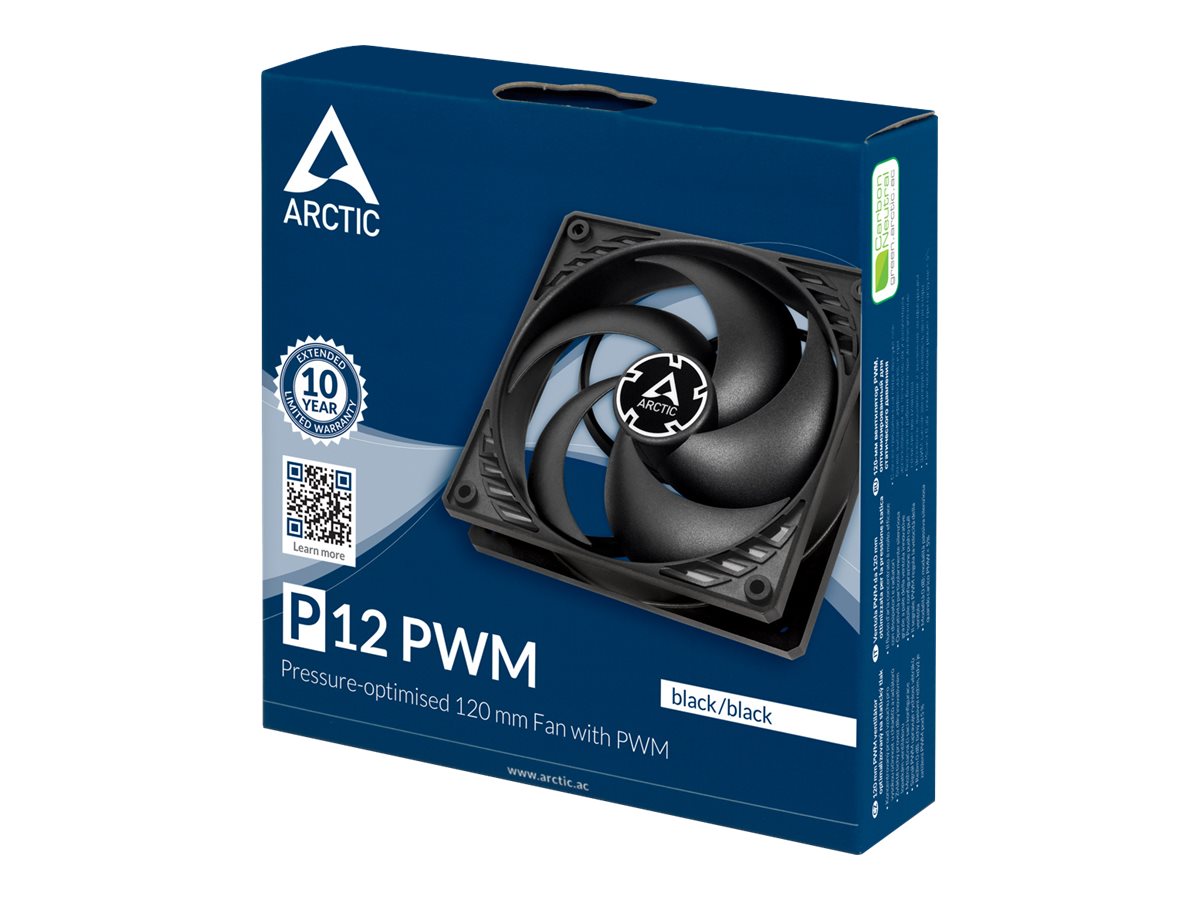 ARCTIC P12 PWM 120 mm Gehäuselüfter Schwarz