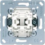 JUNG 531 U. Typ: Pushbutton switch, Anzahl der Pole: 1P, Produktfarbe: Metallisch, Weiß. AC Eingangsspannung: 250 V, Nominale Stromabgabe: 10 A (531U)