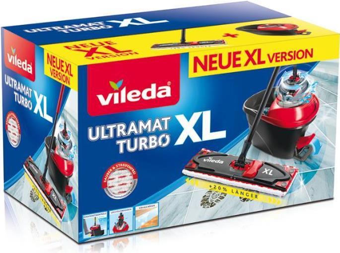 Vileda 167751 Wischmopp- und Eimerset Schwarz, Rot