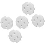 Hama Berührungsschutzeinsätze für Steckdosen, ohne Kleben, babysicher, 5 Stück, Weiß (00223601)