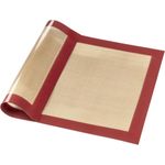 Xavax Backmatte aus Silikon, eckig, 40 x 30 cm, Rot-Braun (00111470)