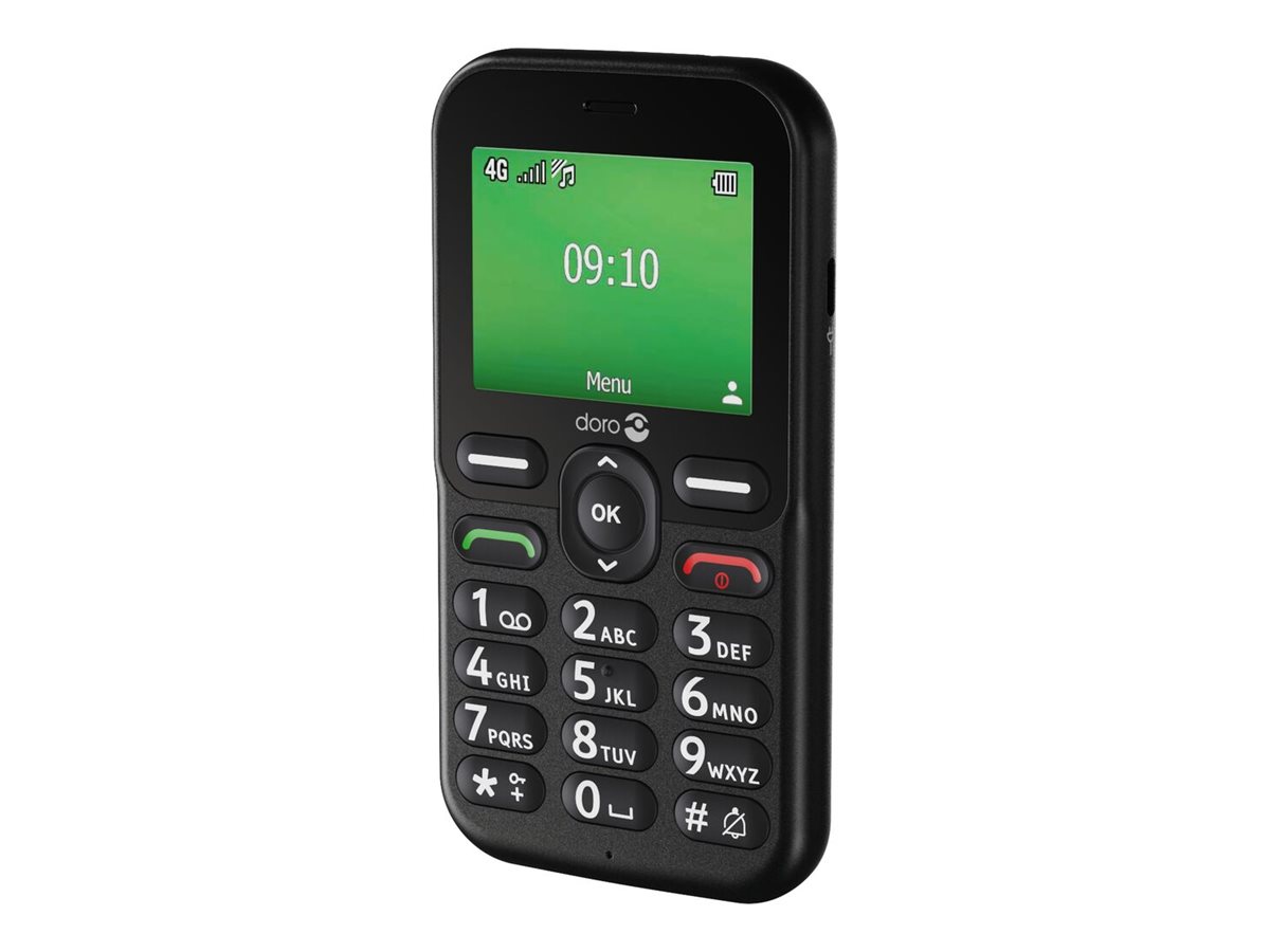 Doro LEVA E10 2,4" 4G Mobiltelefon mit Secure-Button Schwarz