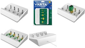 VARTA Universal Charger Ladegerät Zuverlässige Funktionen für hervorragende Ladeergebnisse in Kombination mit einem modernen VARTA-Design bieten bestes Preis-Leistungs-Verhältnis. (57658101401)