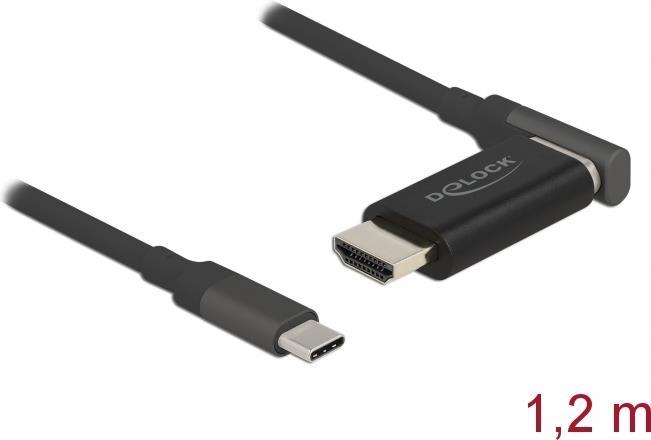 Delock Adapterkabel USB-C männlich bis HDMI männlich angled 