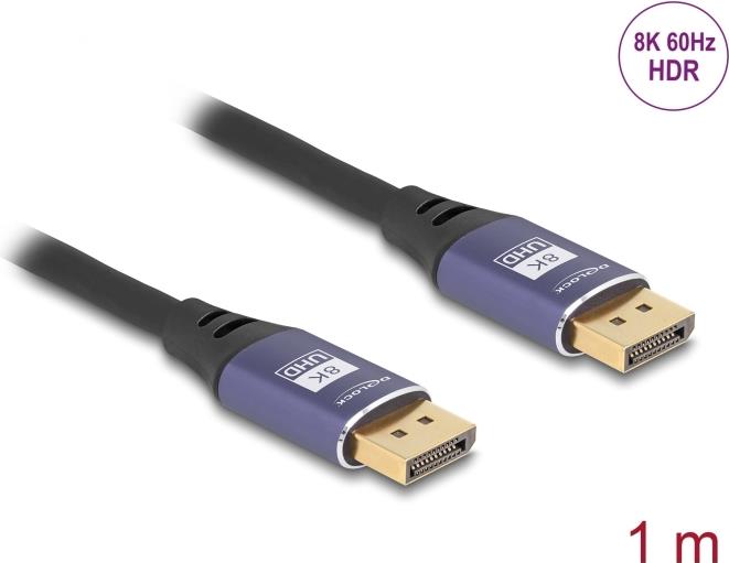 DeLOCK 80600 DisplayPort-Kabel 1 m Schwarz - Lila (80600)