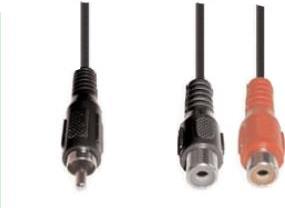 e+p B 91. Anschluss 1: 2 x RCA, Anschluss 2: RCA, Kabellänge: 0,2 m, Produktfarbe: Schwarz (B 91)