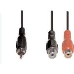 e+p B 91. Anschluss 1: 2 x RCA, Anschluss 2: RCA, Kabellänge: 0,2 m, Produktfarbe: Schwarz (B 91)