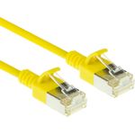 ACT Yellow 5 meter LSZH U/FTP CAT6A datacenter slimline patch cable snagless with RJ45 connectors (DC7805)