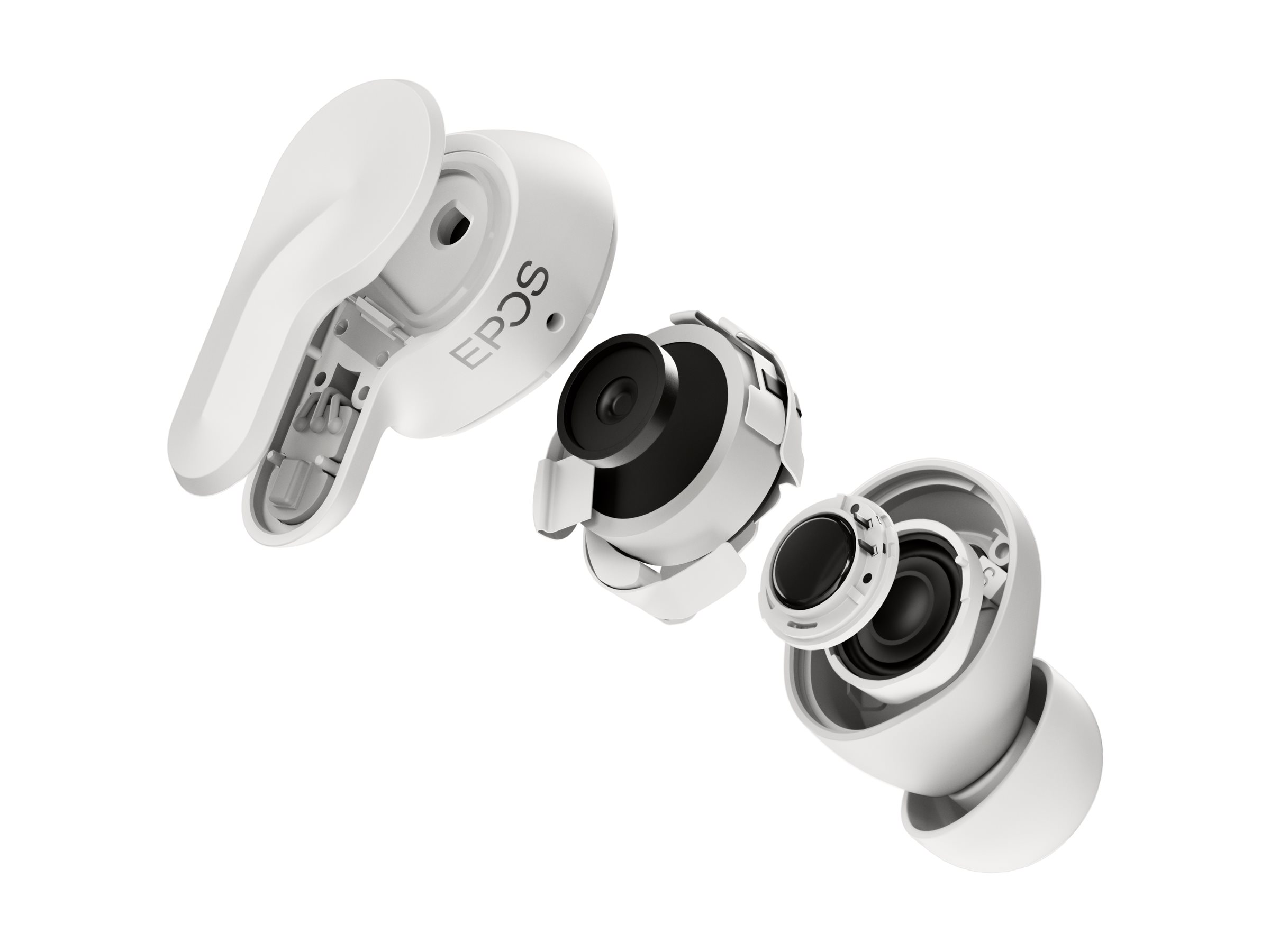EPOS ADAPT E1 True Wireless Kopfhörer Bluetooth ANC USB-C Nordic White