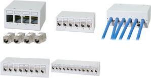 LogiLink Patch Panel 6 Port mit 6 Cat.6A Keystone Modulen (NK4091)