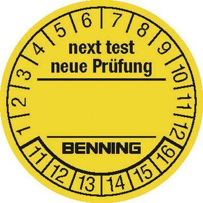 Benning Prüfplaketten 300 St. für Gerätetester 756212 (Ø) 30 mm Nächste Prüfung (756212)