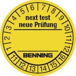 Benning Prüfplaketten 300 St. für Gerätetester 756212 (Ø) 30 mm Nächste Prüfung (756212)