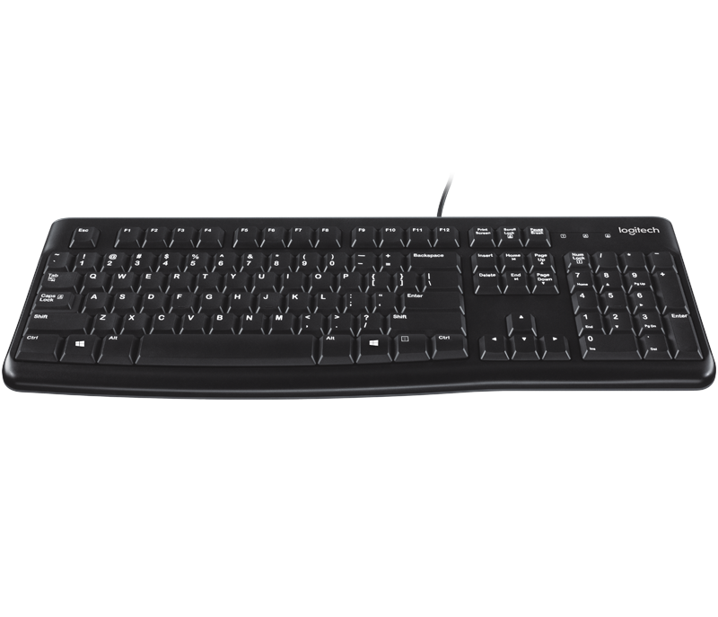 Logitech K120 Kabelgebundene Tastatur USB QWERTY UK Schwarz