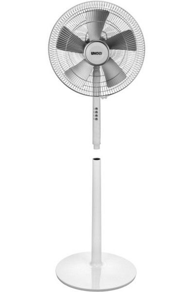 Unold Silverline 86820 Standventilator 40 cm 50 W Silber, Weiß